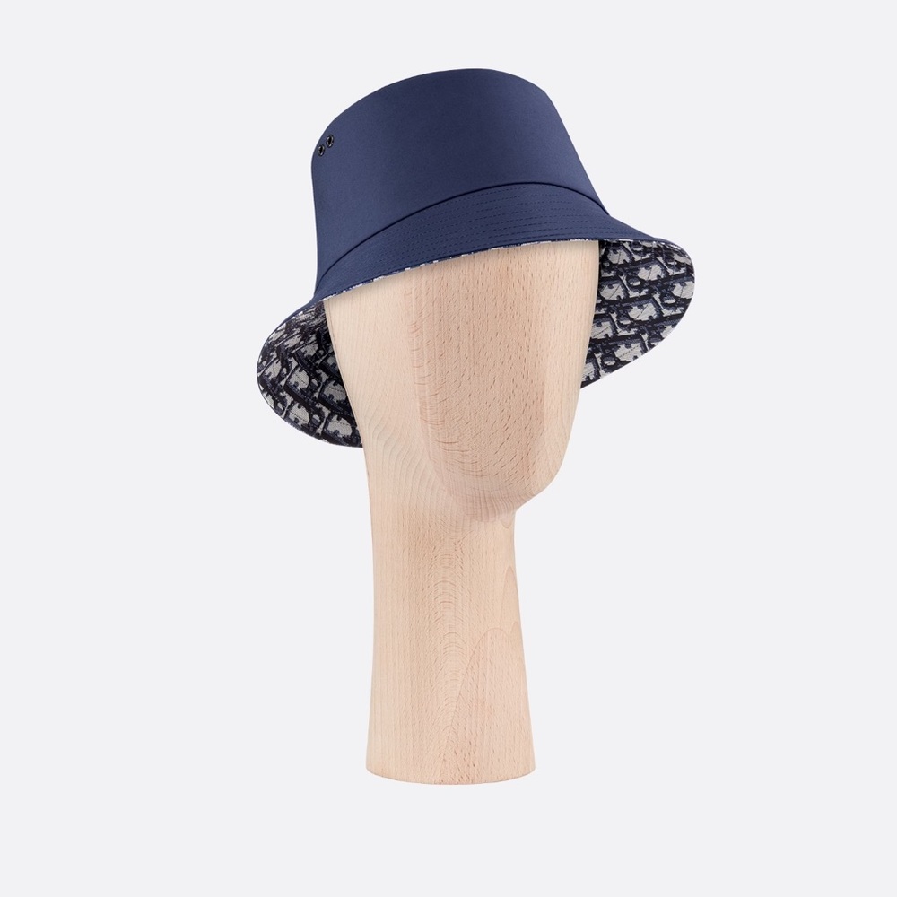 Dior Reversible Navy and Monogram Black/White Bucket Hat